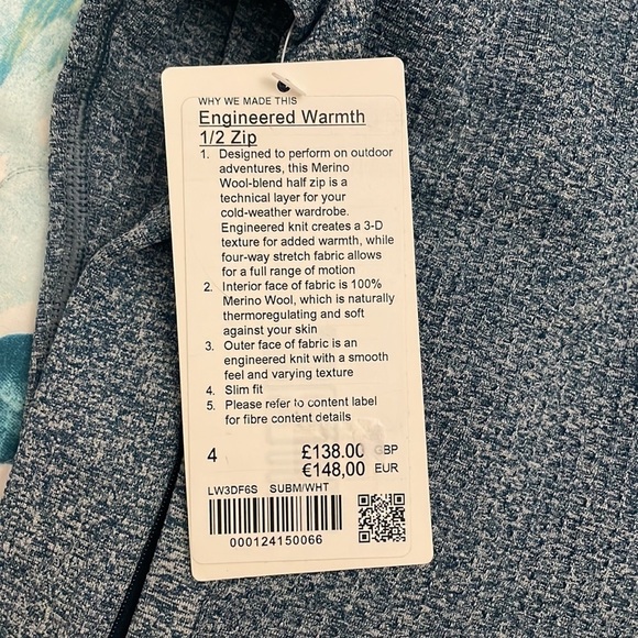 Lululemon Engineering Warmth 1/2 Zip - Picture 3 of 6